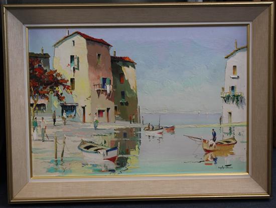 § Cecil Rochfort DOyly John (1906-1993) Santa Margarita, Italy, 17.5 x 25.5in.